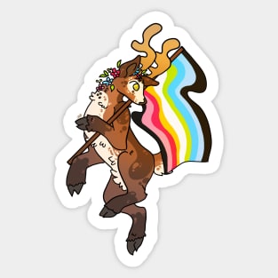 queer pride deer Sticker